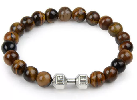 Tiger Eye Dumbbel Bracelet (8mm)