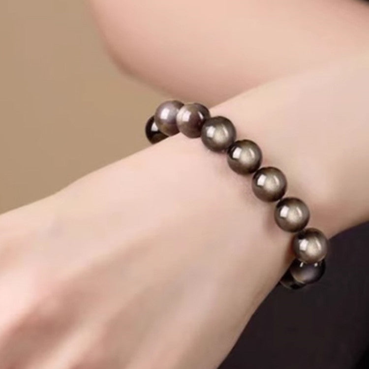 Silver Obsidian Bracelet I (8mm)