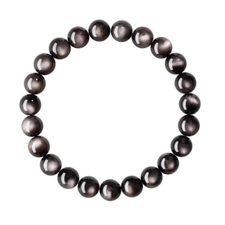 Silver Obsidian Bracelet I (8mm)